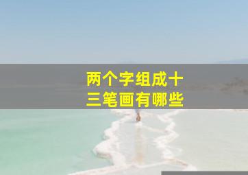 两个字组成十三笔画有哪些