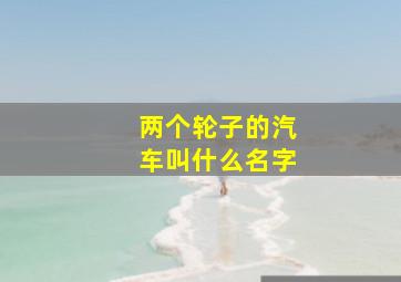 两个轮子的汽车叫什么名字