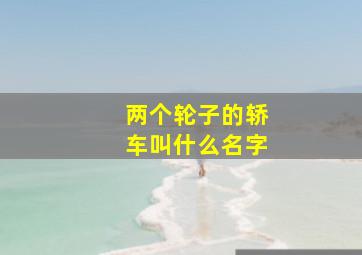 两个轮子的轿车叫什么名字