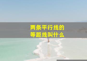 两条平行线的等距线叫什么