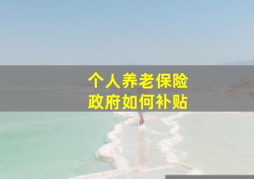 个人养老保险政府如何补贴