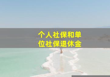 个人社保和单位社保退休金