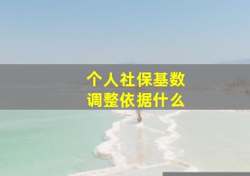 个人社保基数调整依据什么