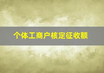 个体工商户核定征收额