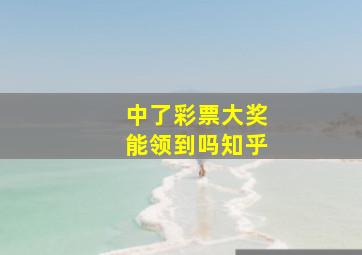 中了彩票大奖能领到吗知乎