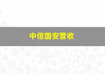 中信国安营收