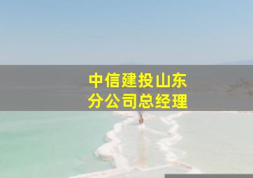 中信建投山东分公司总经理