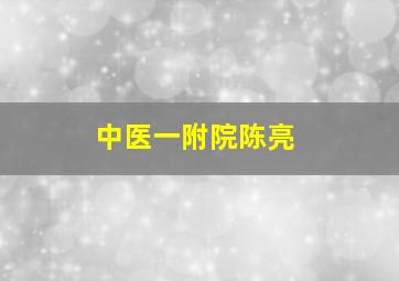 中医一附院陈亮