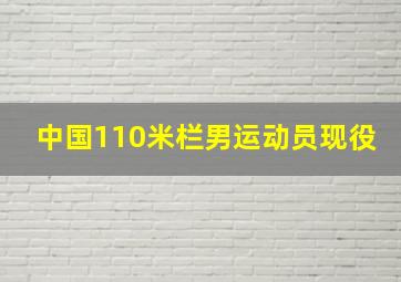 中国110米栏男运动员现役