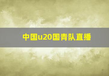 中国u20国青队直播