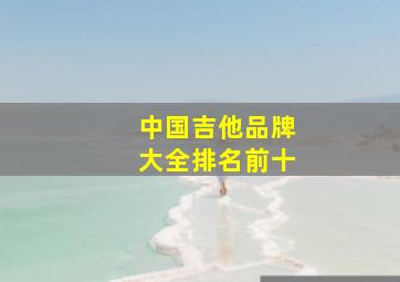 中国吉他品牌大全排名前十