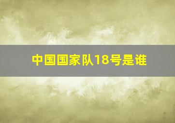 中国国家队18号是谁