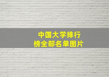 中国大学排行榜全部名单图片