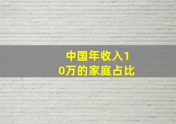 中国年收入10万的家庭占比