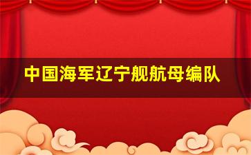 中国海军辽宁舰航母编队