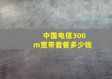 中国电信300m宽带套餐多少钱