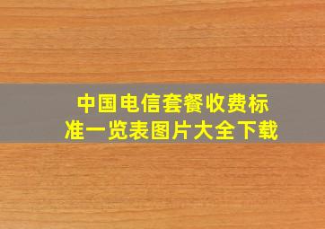 中国电信套餐收费标准一览表图片大全下载