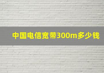 中国电信宽带300m多少钱