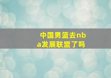 中国男篮去nba发展联盟了吗