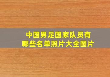 中国男足国家队员有哪些名单照片大全图片