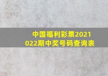 中国福利彩票2021022期中奖号码查询表