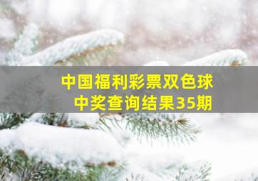 中国福利彩票双色球中奖查询结果35期