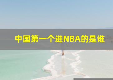 中国第一个进NBA的是谁