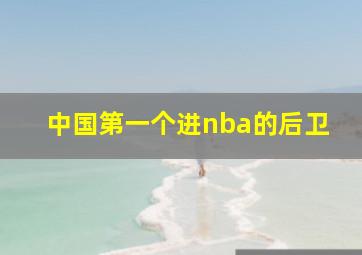 中国第一个进nba的后卫