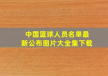 中国篮球人员名单最新公布图片大全集下载