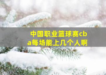 中国职业篮球赛cba每场能上几个人啊