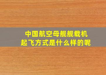 中国航空母舰舰载机起飞方式是什么样的呢