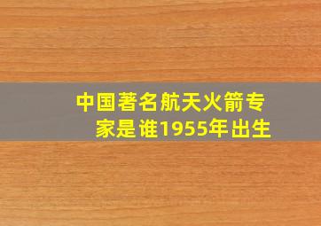 中国著名航天火箭专家是谁1955年出生