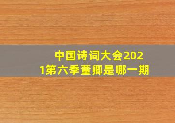 中国诗词大会2021第六季董卿是哪一期