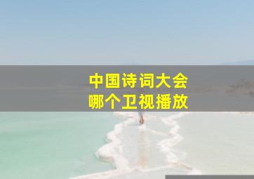 中国诗词大会哪个卫视播放