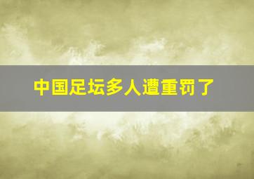 中国足坛多人遭重罚了