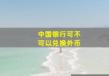 中国银行可不可以兑换外币