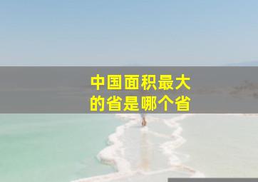 中国面积最大的省是哪个省