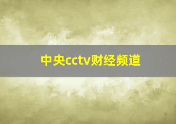 中央cctv财经频道