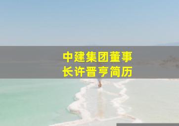 中建集团董事长许晋亨简历