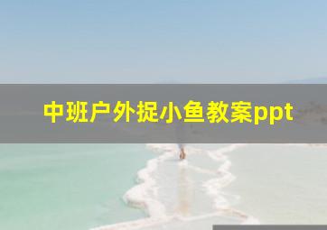 中班户外捉小鱼教案ppt