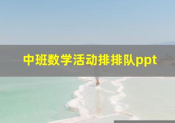 中班数学活动排排队ppt