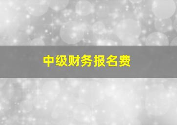 中级财务报名费