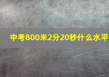 中考800米2分20秒什么水平