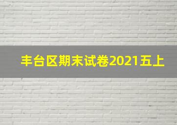 丰台区期末试卷2021五上