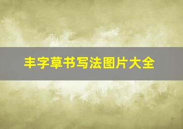 丰字草书写法图片大全