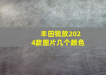 丰田锐放2024款图片几个颜色