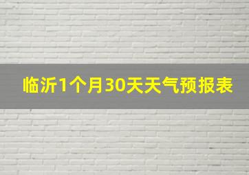 临沂1个月30天天气预报表