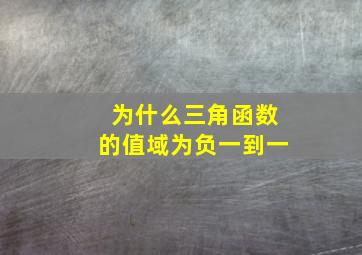 为什么三角函数的值域为负一到一