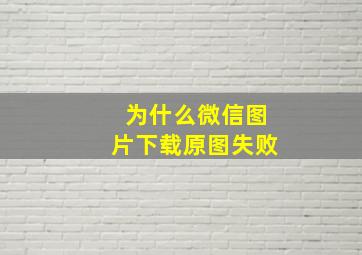 为什么微信图片下载原图失败