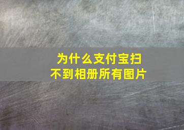 为什么支付宝扫不到相册所有图片